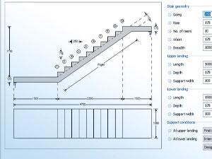 Cast-in-place reinforced concrete stairs